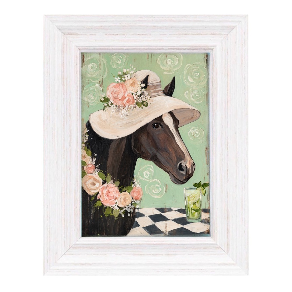 Derby Horse & Cocktail Framed Art